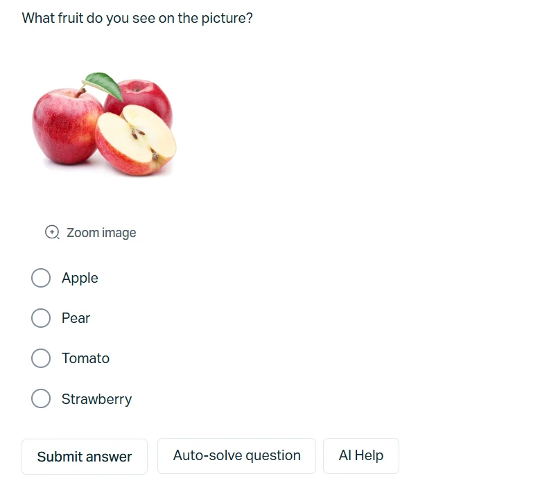 Example of an AI suggestion in English