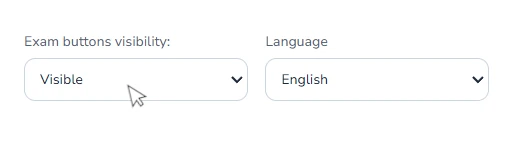 Button visibility settings in English