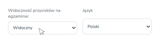 Ustawienia widoczności przycisków w języku polskim